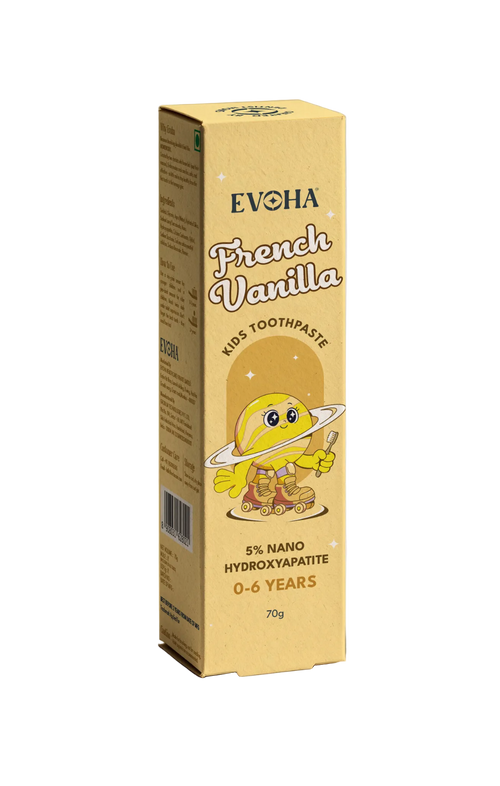 EVOHA French Vanilla KIDS TOOTHPASTE with 5% ΝΑΝΟ HYDROXYAPATITE for 0-6 years