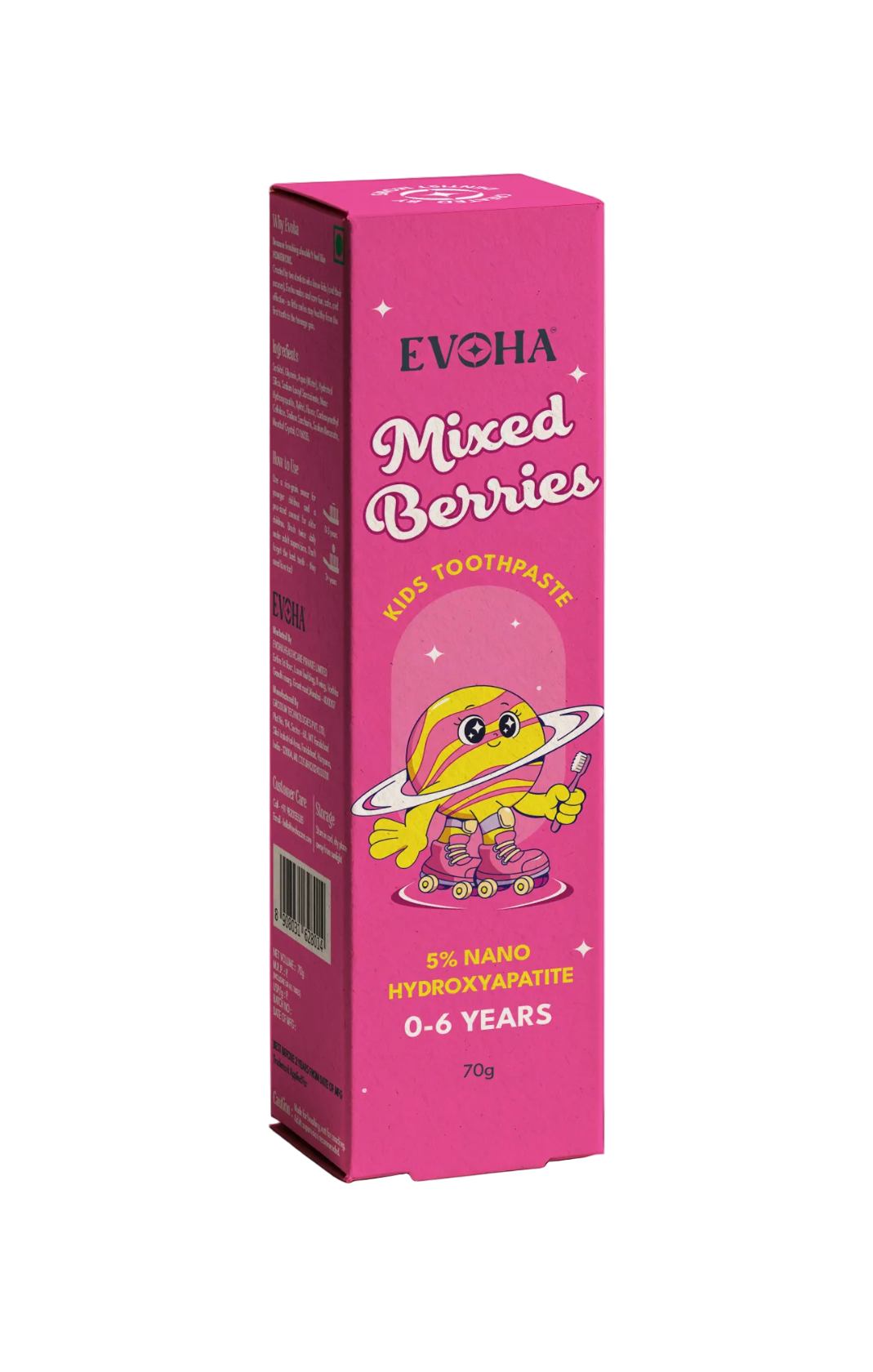 EVOHA Mixed Berries KIDS TOOTHPASTE with 5% ΝΑΝΟ HYDROXYAPATITE for 0-6 years