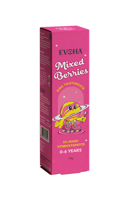 EVOHA Mixed Berries KIDS TOOTHPASTE with 5% ΝΑΝΟ HYDROXYAPATITE for 0-6 years