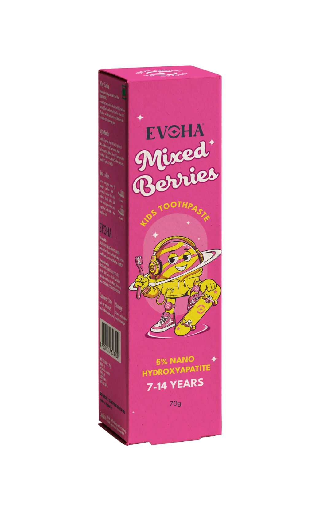EVOHA Mixed Berries KIDS TOOTHPASTE with 5% ΝΑΝΟ HYDROXYAPATITE for 7-14 years