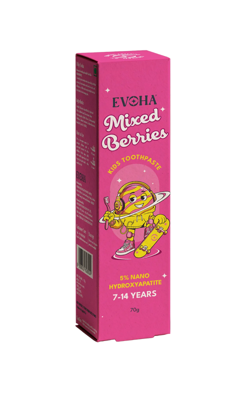 EVOHA Mixed Berries KIDS TOOTHPASTE with 5% ΝΑΝΟ HYDROXYAPATITE for 7-14 years