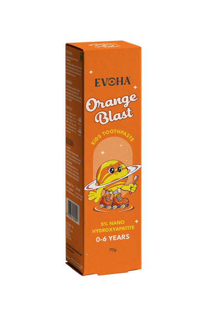 EVOHA Orange Blast KIDS TOOTHPASTE with 5% ΝΑΝΟ HYDROXYAPATITE for 0-6 years